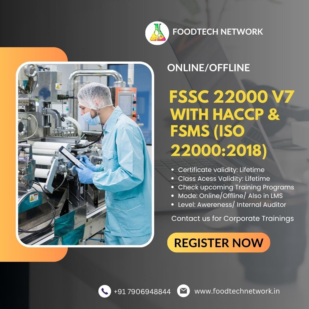 FSSC 22000 V7 With HACCP & FSMS (ISO:22000)