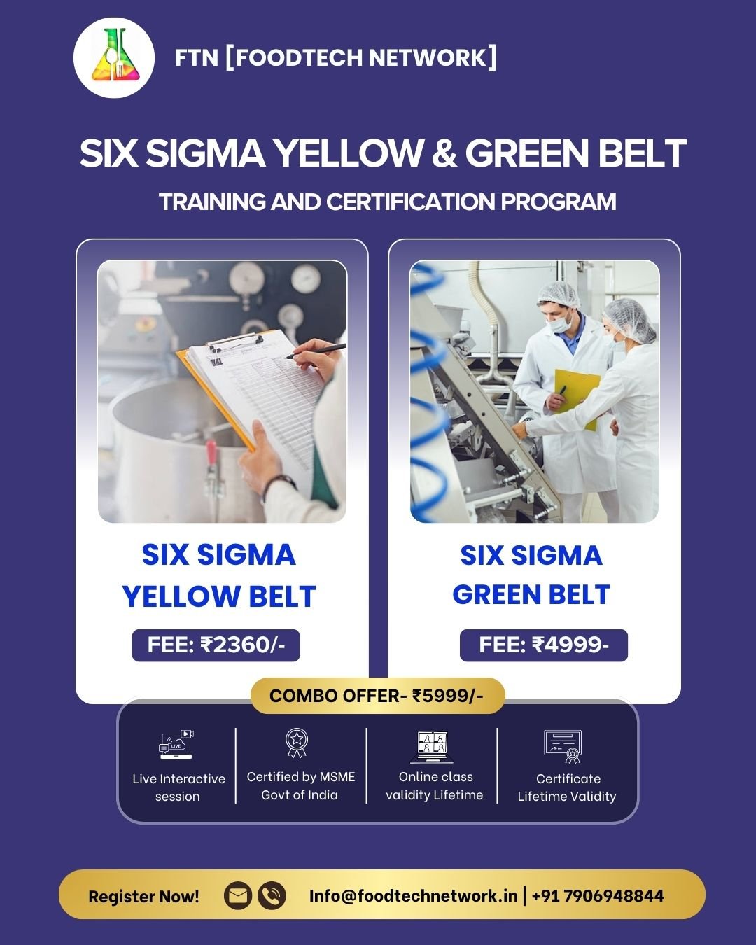 Combo: Six Sigma Trining Yellow Belt + Green Belt