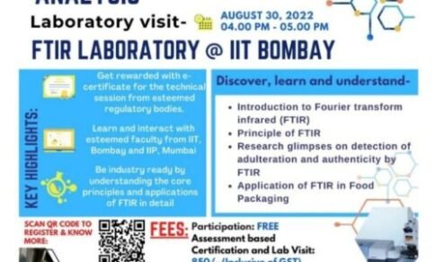 FREE training – Applications of FTIR in Food Analysis by ITCFSAN & IIT Bombay