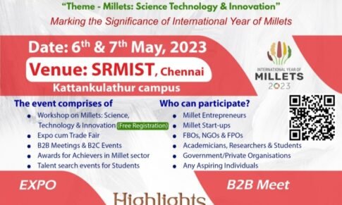 Free Workshop, National Millet Summit 2023 is organised on the Theme “Millets: Science, Technology & Innovation” MoFPI – NIFTEM-T