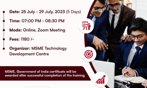 MSME Govt. of India Training, Food Processing: Entrepreneurship Development Program