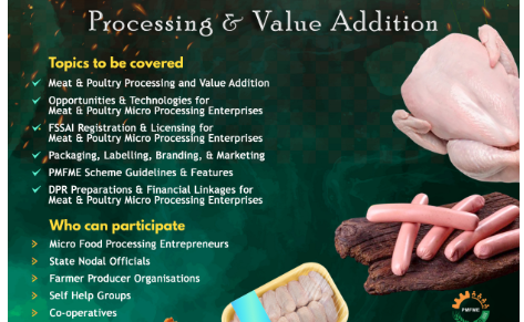 National Webinar on Meat & Poultry Processing & Value Addition on Januray 24 2024