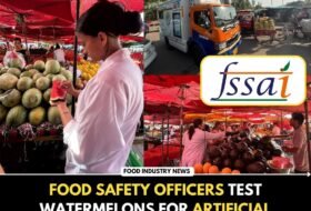 FSSAI Food Safety Officers Test Watermelons for Artificial Color in Chandigarh Fruit Market