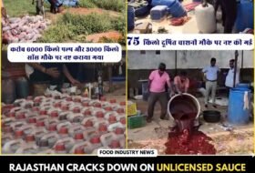 Rajasthan Cracks Down on Unlicensed Sauce Factory Operating in Filthy Conditions 9000 kg of Pulp and Sauce Destroyed on the Spot