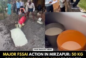 Major FSSAI Action in Mirzapur: 50 Kg of Unsafe Khoya and Milk Products Seized and Destroyed