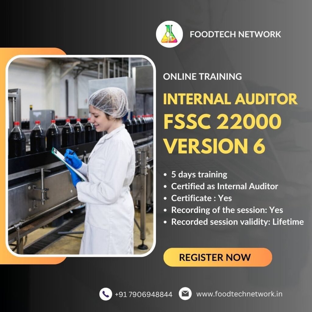 FSSC 22000 V6 INTERNAL AUDITOR
