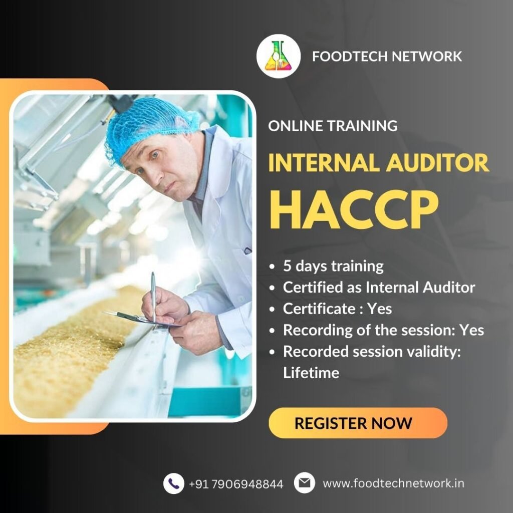 haccp internal auditor