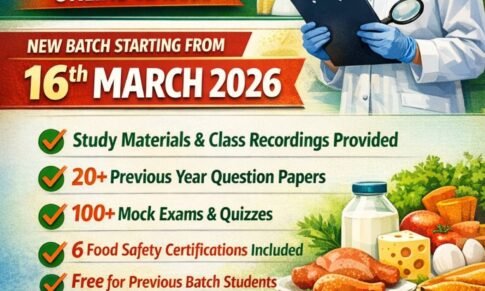 Central Food Safety Officer or FSSAI Exams Preparation online Classes