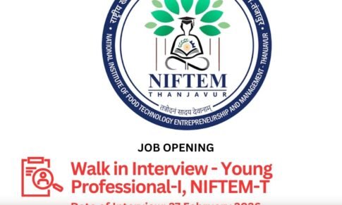 Walk in Interview – Young Professional-I, NIFTEM-T