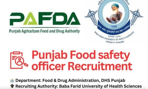FOOD SAFETY OFFICER – Punjab Food & Drug Administration, DHS