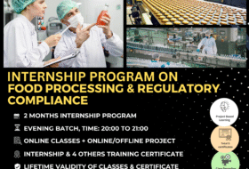 Summer internship program on Food Processing & Regulatory Compliance