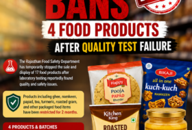 Rajasthan Food Department Temporarily Restricts 17 Food Products After Quality Test Failures