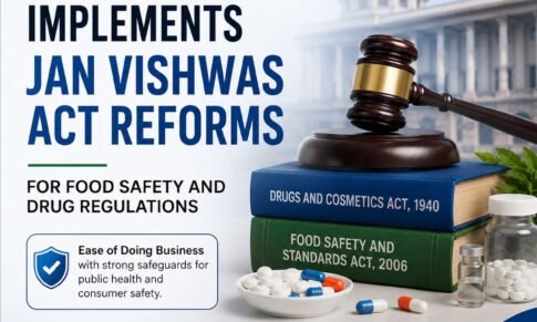 Government Implements Jan Vishwas Act Reforms for Food Safety and Drug Regulations
