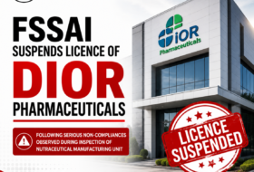FSSAI Suspends Licence of Dior Pharmaceuticals Over Serious Food Safety Violations at Nutraceutical Manufacturing Unit