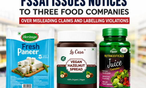 FSSAI Issues Notices to Three Food Companies Over Misleading Claims and Labelling Violations
