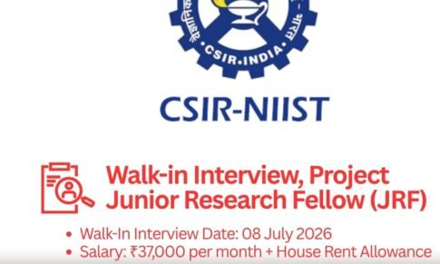 Walk-in Interview, Project Junior Research Fellow (JRF) – Food Science, CSIR-NIIST
