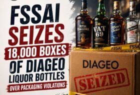 FSSAI Seizes 18,000 Boxes of DIAGEO Liquor Bottles Over Packaging Violations
