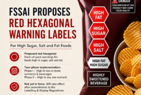 FSSAI Proposes Red Hexagonal Warning Labels for High Sugar, Salt and Fat Foods