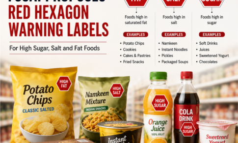 FSSAI Proposes Red Hexagonal Warning Labels for High Sugar, Salt and Fat Foods
