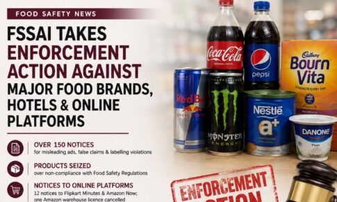 FSSAI Takes Enforcement Action Against Major Food Brands, Hotels and Food Service Establishments
