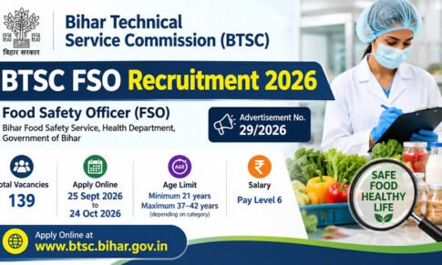Food Safety Officer – Bihar Technical Service Commission BTSC