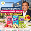 Reliance Enters Flavoured Milk Market With ₹20 Joyland Drinks
