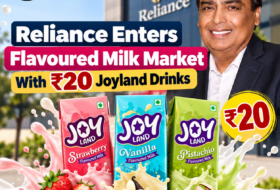 Reliance Enters Flavoured Milk Market With ₹20 Joyland Drinks